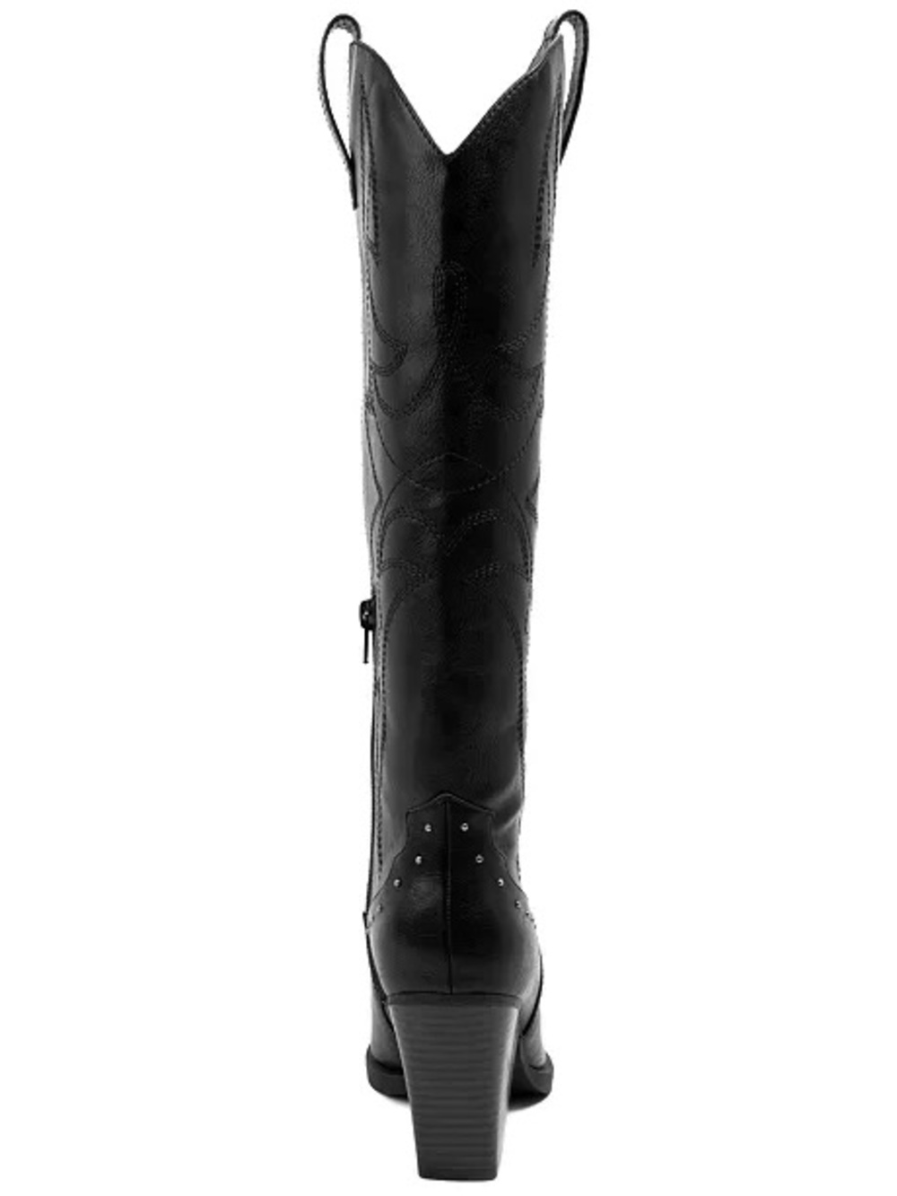 🖤🖤 Sugar Black Smooth Women's Nails Studs Pointed Toe Boots - Picture 3 of 5
